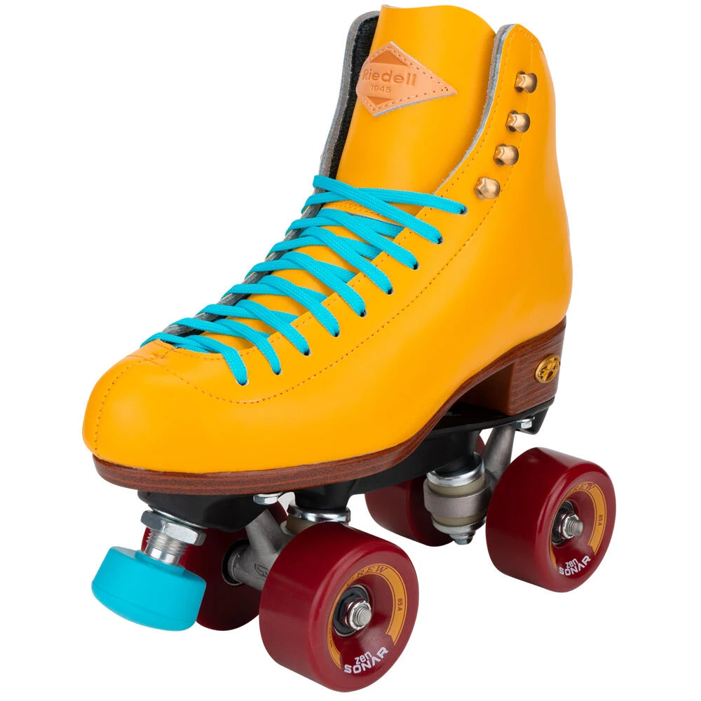 RIEDELL CREW OUTDOOR HIGH TOP QUAD ROLLER SKATES WITH ZEN WHEELS – TURMERIC 3 RIEDELL CREW OUTDOOR HIGH TOP QUAD ROLLER SKATES WITH ZEN WHEELS – TURMERIC