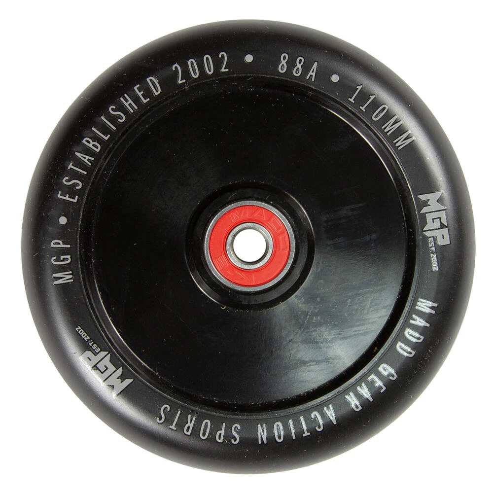 MGP MFX CORRUPT 110MM PRO STUNT SCOOTER WHEELS Inc BEARINGS PAIR – BLACK/BLACK 4 MGP MFX CORRUPT 110MM PRO STUNT SCOOTER WHEELS Inc BEARINGS PAIR – BLACK/BLACK - Image 2