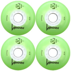 LUMINOUS LED LIGHT UP INLINE SKATE WHEELS BLACK 80 MM – SET OF 4 -Rollerz Store k19ae3bf4c2952492f84589e42d622c19