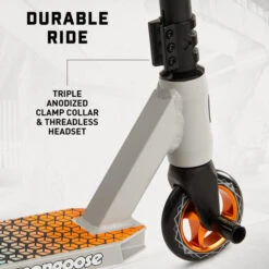Mongoose Rise 110 Elite Freestyle Scooter Grey/Orange -Rollerz Store k1a2b57303ddda23f1fc0a0cc42c0c8e8