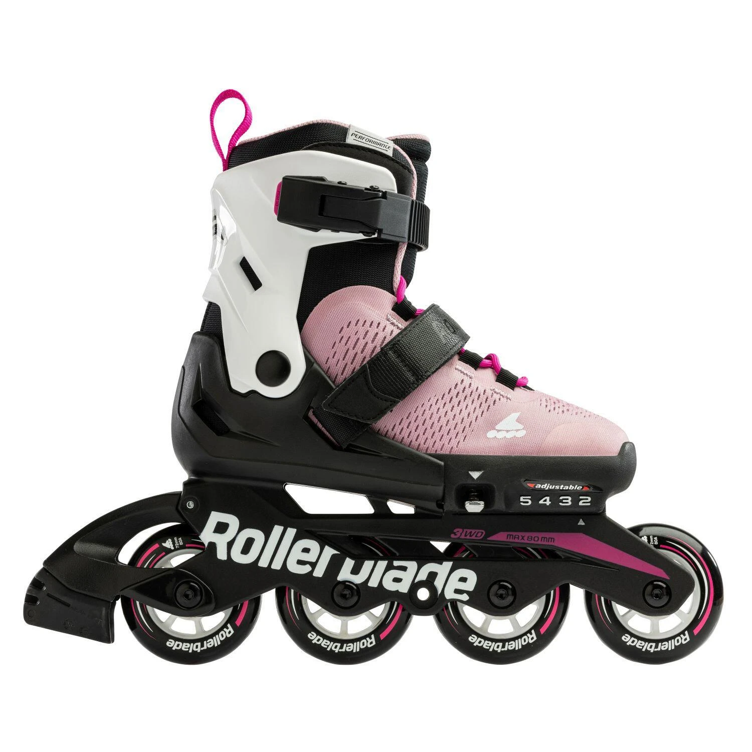 Rollerblade Microblade G Kids Fitness Inline Skate - Pink/White - Size: UK 4 - 7 6 Rollerblade Microblade G Kids Fitness Inline Skate - Pink/White - Size: UK 4 - 7 - Image 4