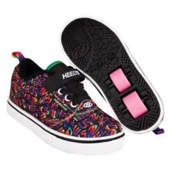 Pro 20 X2 Black/Rainbow Heelys Repeat Kids Heely Shoe