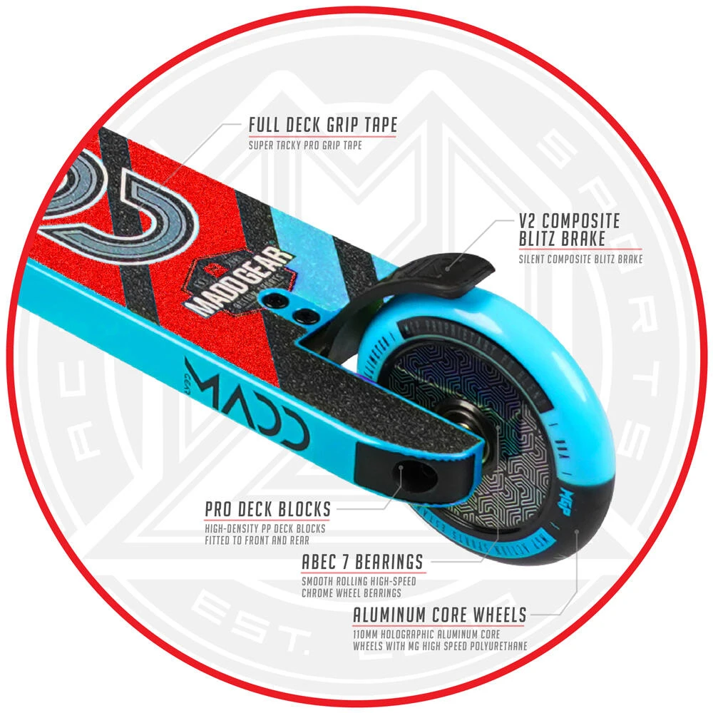 MADD GEAR KICK PRO V5 JUNIOR PRO STUNT SCOOTER – AGE 6+ 12 MADD GEAR KICK PRO V5 JUNIOR PRO STUNT SCOOTER – AGE 6+ - Image 10