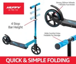 Huffy Remix Blue Scooter Boys 200mm Wheels For Kids Teens And Adults -Rollerz Store k4406a1c44e401029990ec3a8839c2297