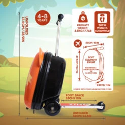 Flyte Midi 18 Inch Frazer The Fox Scooter Suitcase -Rollerz Store k51e449ed9697dabd5afb1aced849185d