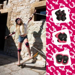 Bike Safety Gear For Kids | Black | Crazy Safety | Tested And CPSC Certified -Rollerz Store k5a3d085f0addbebca3cecb30368834fd