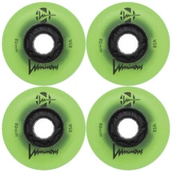 LUMINOUS LED LIGHT UP INLINE SKATE WHEELS BLACK 80 MM – SET OF 4 -Rollerz Store k5ced4154462603760d0d206cb786918f