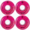 LUMINOUS LED LIGHT UP ROLLER SKATE WHEELS PINK GLITTER 62 MM 97A – SET OF 4 -Rollerz Store k5d6493582e78acc03a795cacf20f5b1d