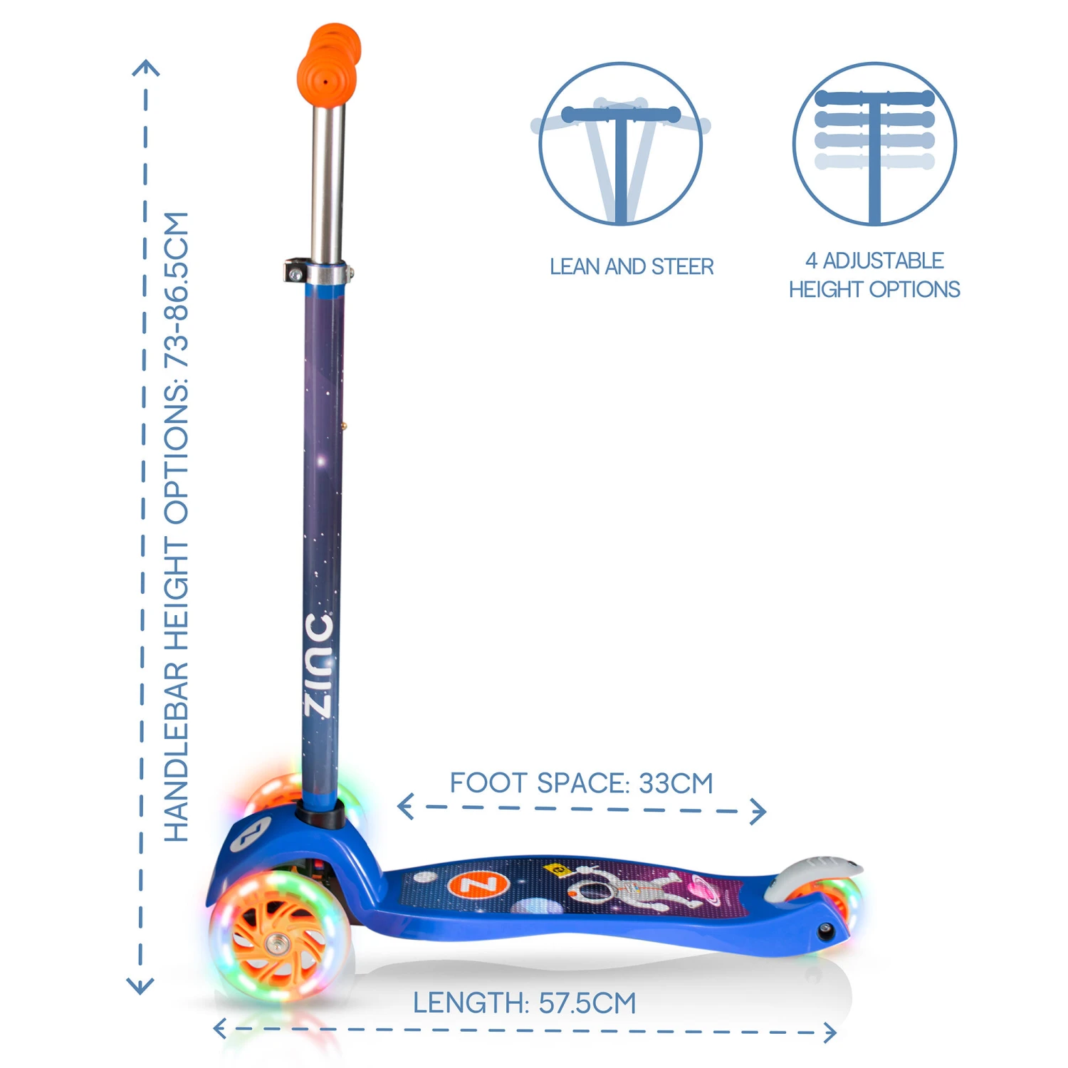 Zinc Explorer Non Folding Three Wheeled Scooter 7 Zinc Explorer Non Folding Three Wheeled Scooter - Image 5