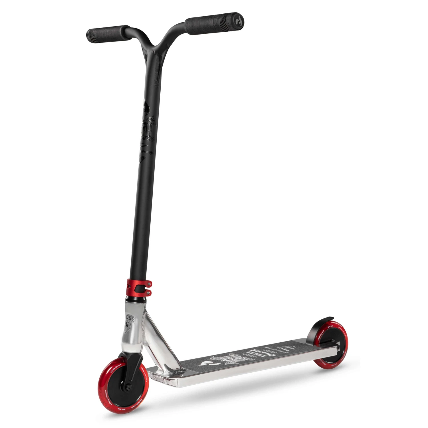 ZERO V2 Pro Riders Chilli Scooter: Silver/Red 3 ZERO V2 Pro Riders Chilli Scooter: Silver/Red