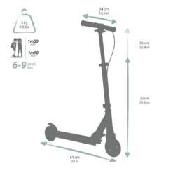 MID5 Kids' Scooter With Handlebar Brake And Suspension -Rollerz Store k756e73e971628aec0cd058d9e9fdc855