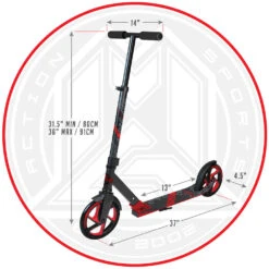 MADD GEAR CARVE KRUZER 200 BIG WHEEL COMMUTER FOLDING SCOOTER – BLACK/RED -Rollerz Store k76b09da50908fa3114ea4b4bc2fc6f73