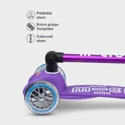 Folding Mini Micro Deluxe Foldable Scooter - Purple -Rollerz Store k7a14a1e22a7fd082b02eea649698dd2b
