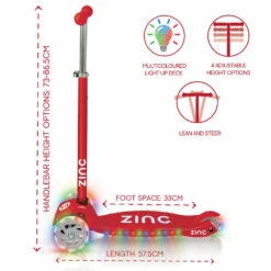 Zinc Superstar Non Folding Scooter With Light Up Deck And Light Up Wheels -Rollerz Store k8727e7b93cfe6016b336cdd596b335b7