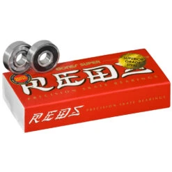 BONES SUPER REDS BEARINGS - FOR ROLLER AND IN-LINE SKATES - 8mm