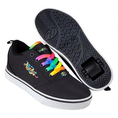 Heelys Pro 20 Black/Rainbow Cursive Kids Heely Shoe 4 Heelys Pro 20 Black/Rainbow Cursive Kids Heely Shoe - Image 2