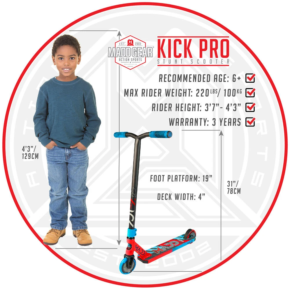 MADD GEAR KICK PRO V5 JUNIOR PRO STUNT SCOOTER – AGE 6+ 10 MADD GEAR KICK PRO V5 JUNIOR PRO STUNT SCOOTER – AGE 6+ - Image 8