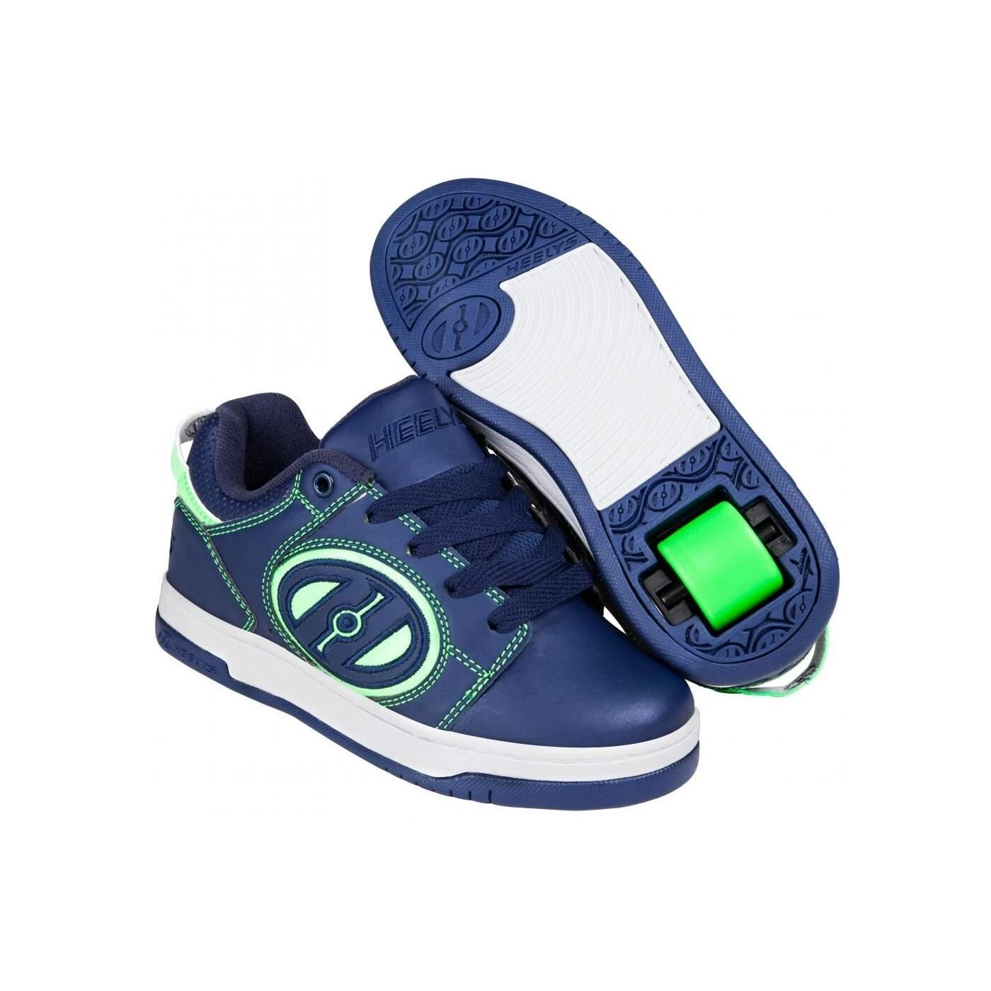 Heelys Voyager Navy/Green Kids Heely Shoe 3 Heelys Voyager Navy/Green Kids Heely Shoe
