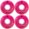 LUMINOUS LED LIGHT UP ROLLER SKATE WHEELS PINK GLITTER 58 MM 97A – SET OF 4 -Rollerz Store ka0734eb44ca25fa3db08d1d4a7bc9fc5