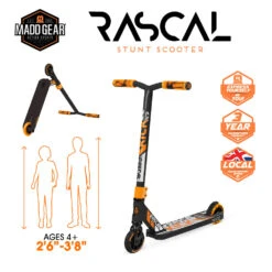 MADD GEAR KICK RASCAL IV JUNIOR PRO STUNT SCOOTER – AGE 4+ -Rollerz Store ka61cc3a8f22bb86cc72bb68c03b1a868