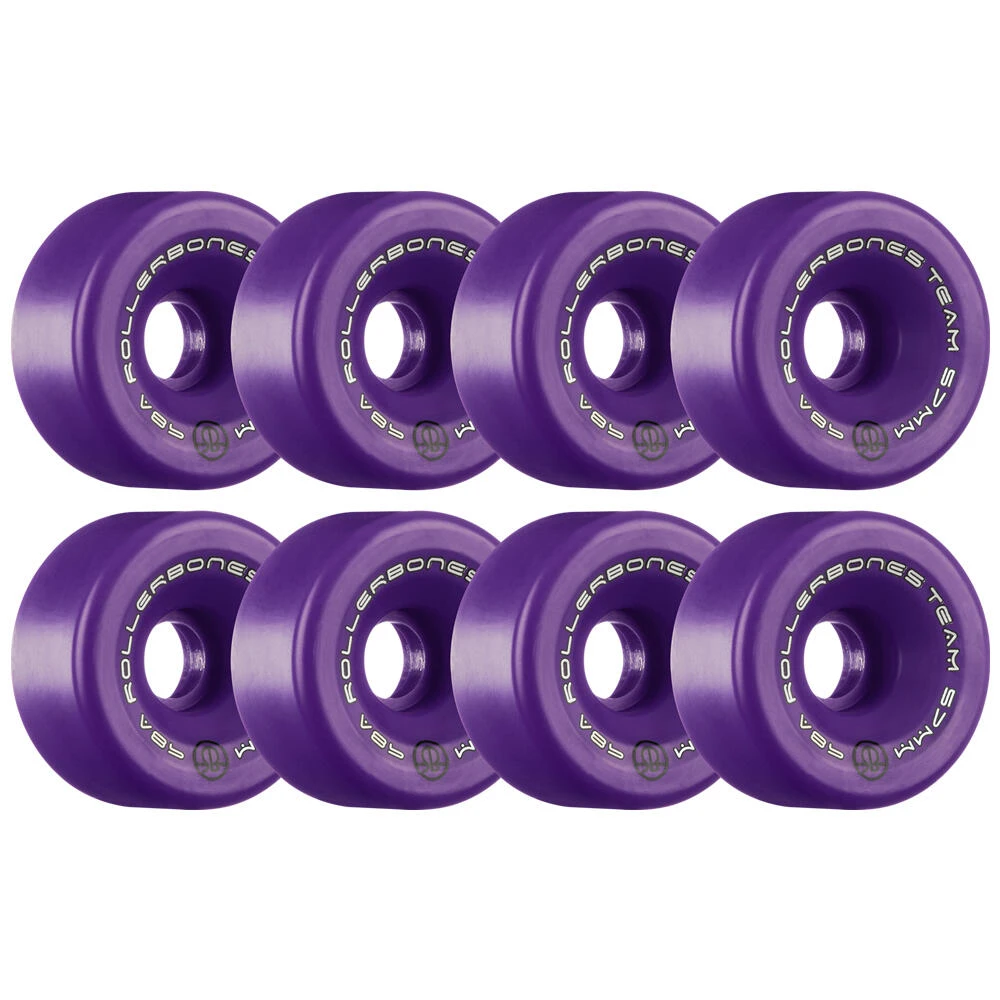ROLLERBONES TEAM LOGO – INDOOR QUAD ROLLER SKATE WHEELS – 57MM 98A – SET OF 8 5 ROLLERBONES TEAM LOGO – INDOOR QUAD ROLLER SKATE WHEELS – 57MM 98A – SET OF 8 - Image 3