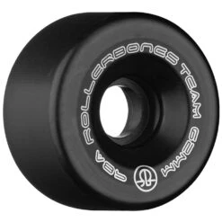 ROLLERBONES TEAM LOGO – INDOOR QUAD ROLLER SKATE WHEELS – 62MM 98A – SET OF 8
