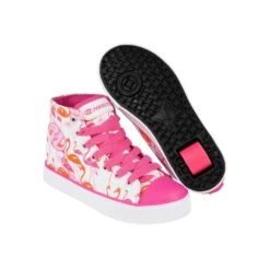 Heelys Veloz White/Pink/Flamingos Kids Heely Shoe