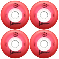 LUMINOUS LED LIGHT UP INLINE SKATE WHEELS BLACK 80 MM – SET OF 4 -Rollerz Store kb5265631de57275f7b146562c3f0d6a5