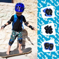 Bike Safety Gear For Kids | Black | Crazy Safety | Tested And CPSC Certified -Rollerz Store kc31fc7c3d00c394c721df04b4cd38ae0