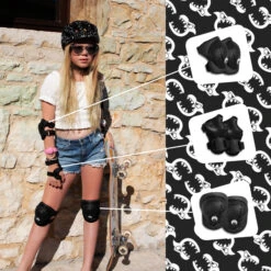 Bike Safety Gear For Kids | Black | Crazy Safety | Tested And CPSC Certified -Rollerz Store kc969871248b22a0c4e3aadbb1e456930