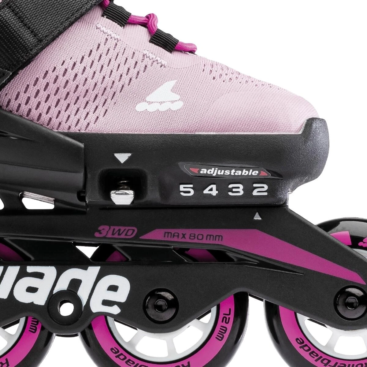 Rollerblade Microblade G Kids Fitness Inline Skate - Pink/White - Size: UK 4 - 7 4 Rollerblade Microblade G Kids Fitness Inline Skate - Pink/White - Size: UK 4 - 7 - Image 2