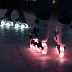 LUMINOUS LED LIGHT UP INLINE SKATE WHEELS WHITE GLOW 84 MM – SET OF 4 -Rollerz Store kcfb33f1569326777241de9525242edb2