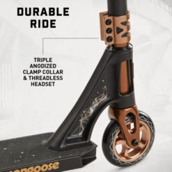 Mongoose Rise 110 Elite Freestyle Scooter Black/Tan -Rollerz Store kd3ee7014025290a0f1c86df4df846e32