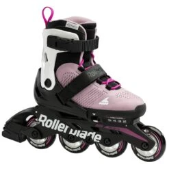 Rollerblade Microblade G Kids Fitness Inline Skate - Pink/White - Size: UK 1 - 3