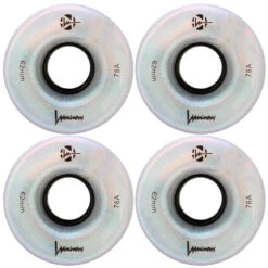 LUMINOUS LED LIGHT UP ROLLER SKATE WHEELS BLACK PEARL 62 MM 78A – SET OF 4