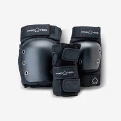 Pro-Tec Set Of 3 Kids' Skateboard Protectors - Black -Rollerz Store kdd4dcf56fbaf38c5a6afd04c3b1ae86b