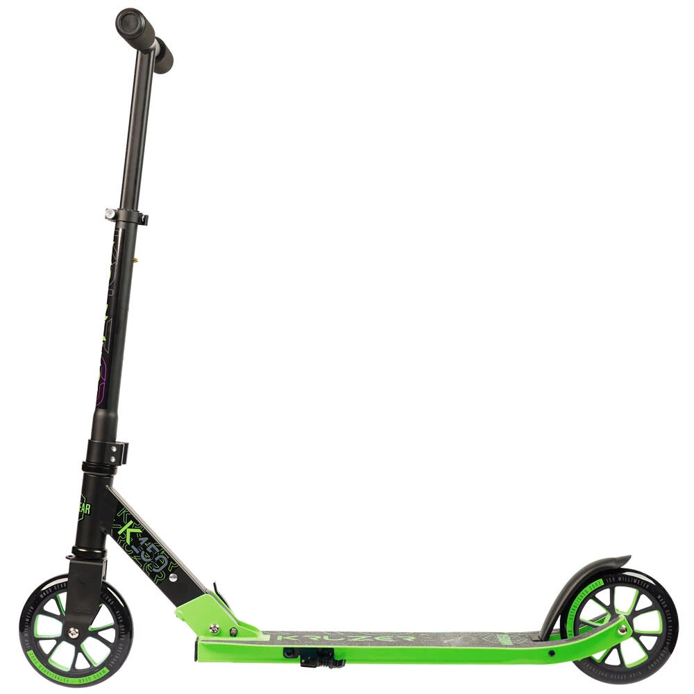 MADD GEAR CARVE KRUZER 150 BIG WHEEL COMMUTER FOLDING SCOOTER – BLACK/LIME 4 MADD GEAR CARVE KRUZER 150 BIG WHEEL COMMUTER FOLDING SCOOTER – BLACK/LIME - Image 2