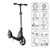 SIX DEGREES Kick Scooter With Suspension 205mm Black -Rollerz Store ke8d78a82f23f53d4d709ed3320a185d1
