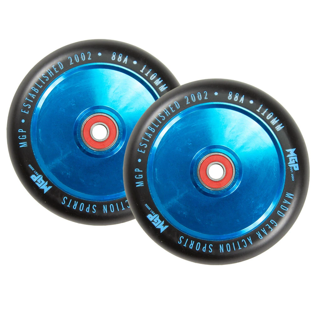 MGP MFX CORRUPT 110MM PRO STUNT SCOOTER WHEELS Inc BEARINGS PAIR – BLACK/BLACK 15 MGP MFX CORRUPT 110MM PRO STUNT SCOOTER WHEELS Inc BEARINGS PAIR – BLACK/BLACK - Image 13