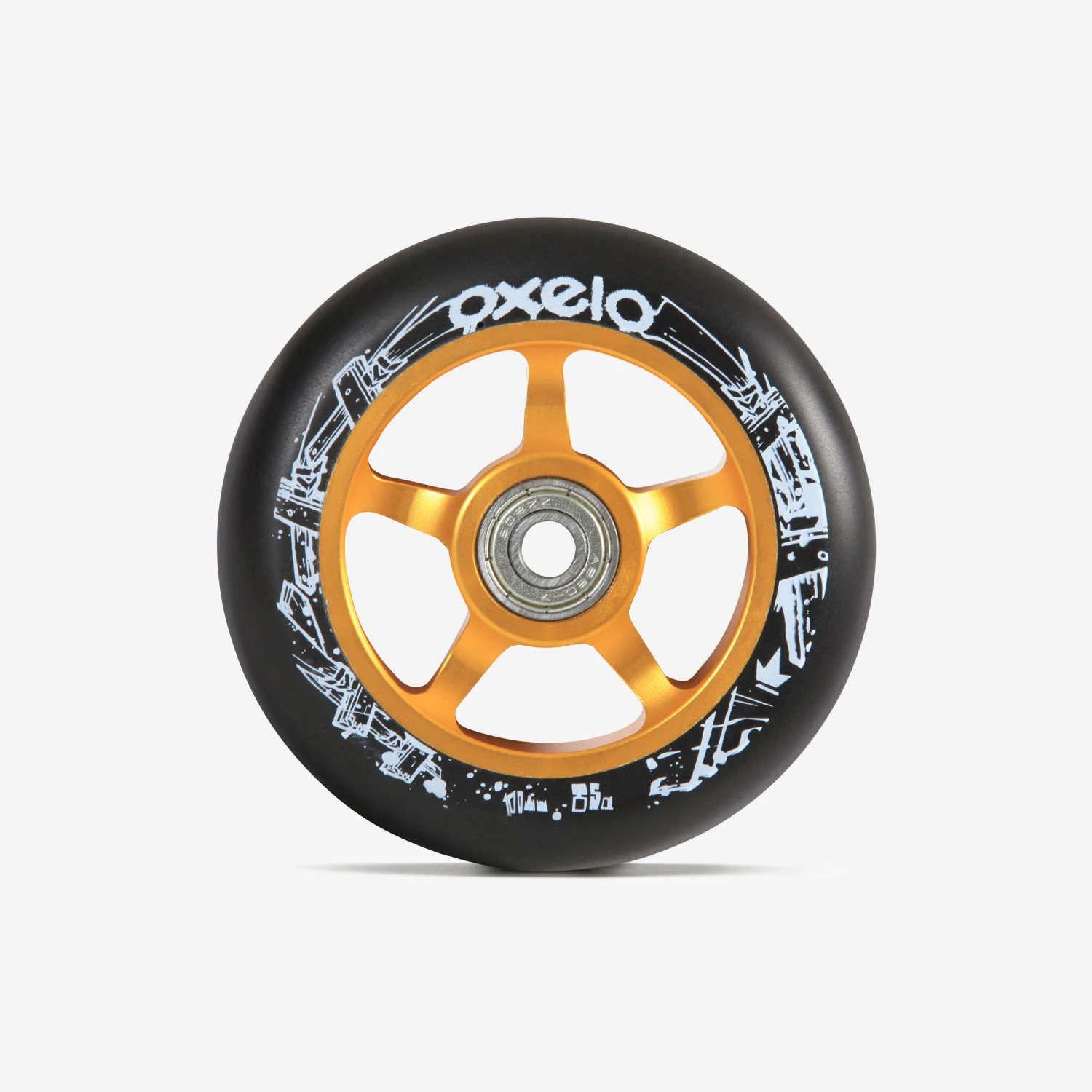 100mm Gold Alu Core Black PU Freestyle Scooter Wheel 3 100mm Gold Alu Core Black PU Freestyle Scooter Wheel