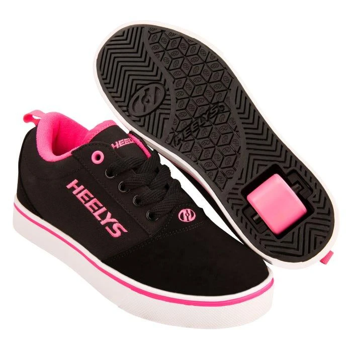 Heelys Pro 20 Black/Pink/Nubuck Kids Heely Shoe 3 Heelys Pro 20 Black/Pink/Nubuck Kids Heely Shoe