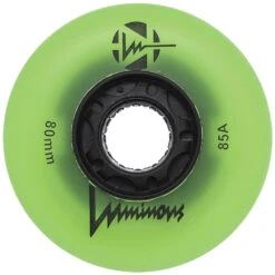 LUMINOUS LED LIGHT UP INLINE SKATE WHEELS BLACK 80 MM – SET OF 4 -Rollerz Store kfe0a13160e720217de2b737e2030d49c